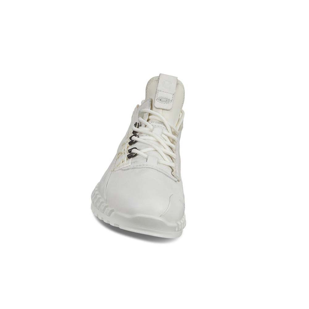 Women's Ecco Zipflex Low Dyneema Sneakers White | USA 269RVD